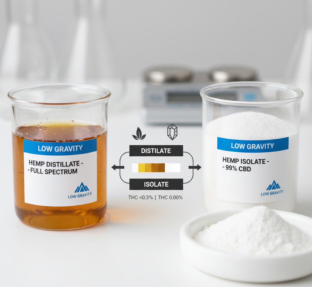 Distillate vs Isolate: How to Choose the Best Hemp Ingredient for Manufacturing