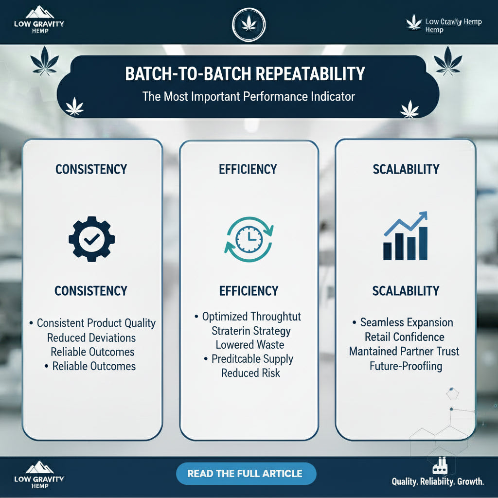 📊 Why Batch-to-Batch Repeatability Is the Most Important KPI in Hemp Manufacturing