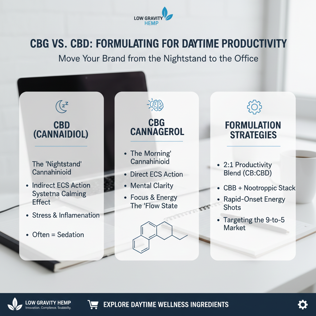CBG vs. CBD: Formulating for Daytime Productivity and Mental Clarity