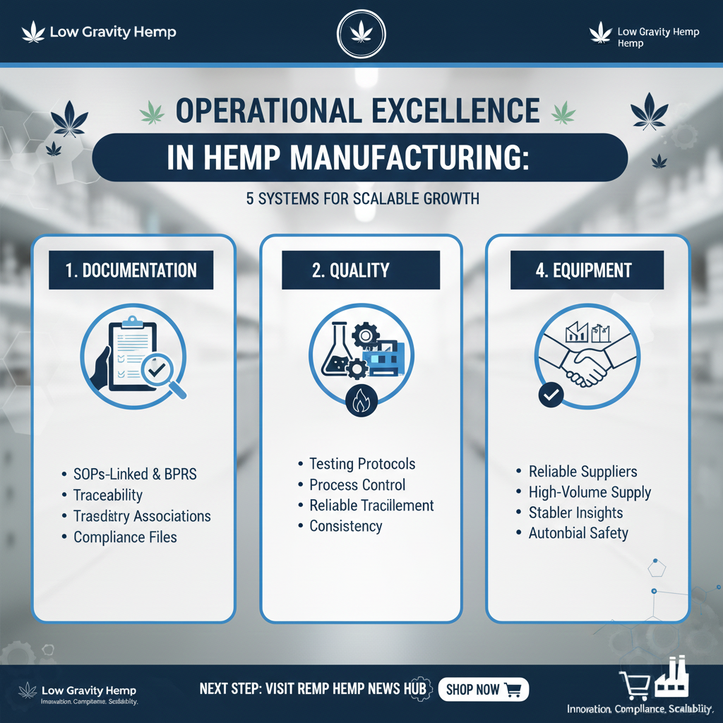 Operational Excellence in Hemp Manufacturing: The Systems High-Growth Brands Use to Scale Smoothly