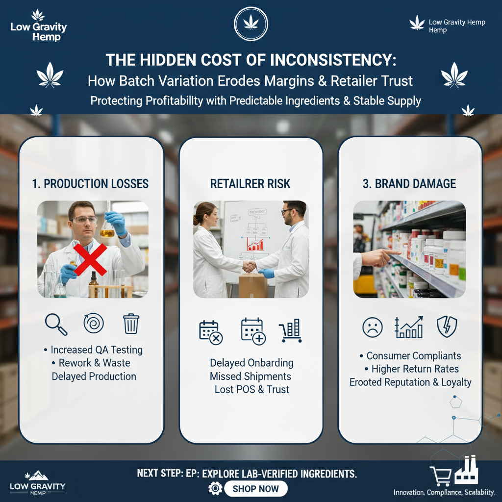 The Hidden Cost of Inconsistent Hemp Ingredients — And How Leading Brands Avoid It