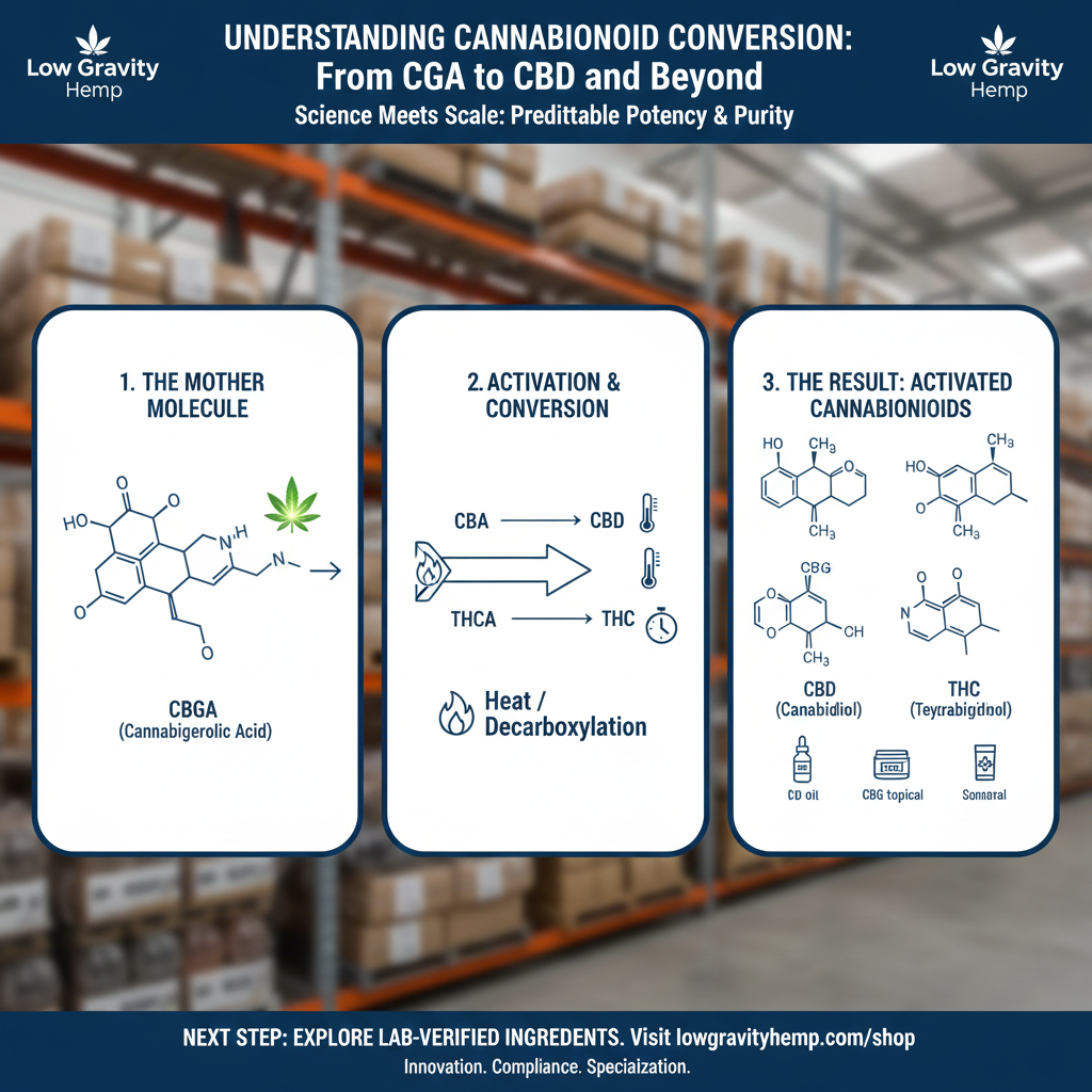 🌱Understanding Cannabinoid Conversion: From CBGA to CBD and Beyond