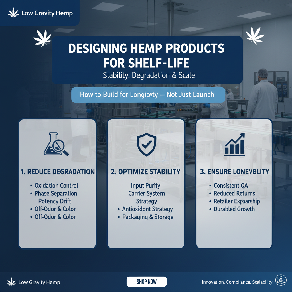 🧪 Designing Hemp Products for Shelf-Life — Not Just Launch