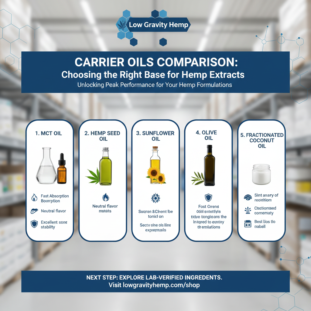 🧴 Carrier Oils Comparison: Choosing the Right Base for Hemp Extracts