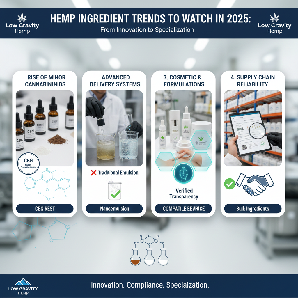 🚀  Hemp Ingredient Trends for 2025: Market Shifts and Innovation Opportunities