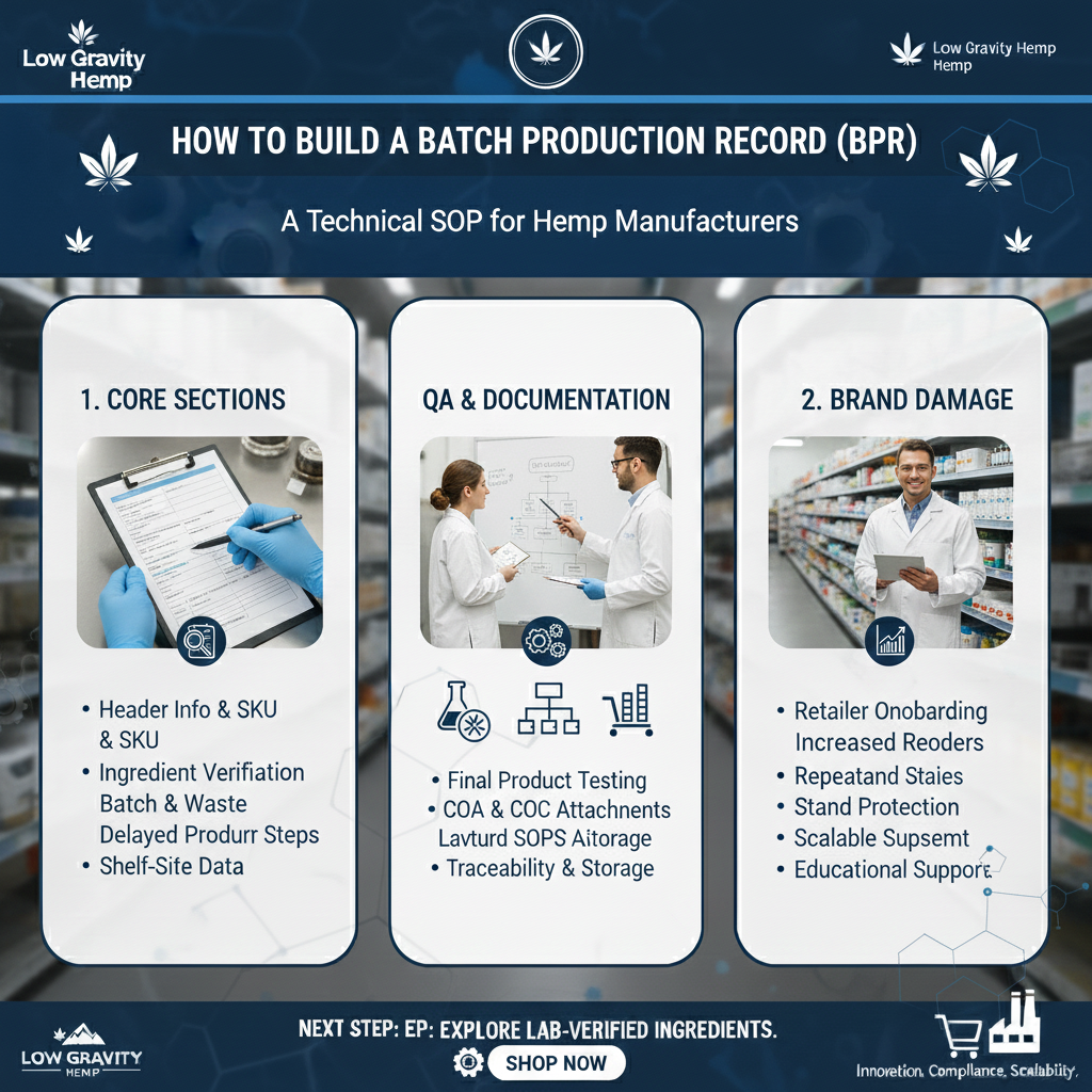 🎓 How to Build a Batch Production Record (BPR) for Hemp Products — A Technical SOP for Manufacturers
