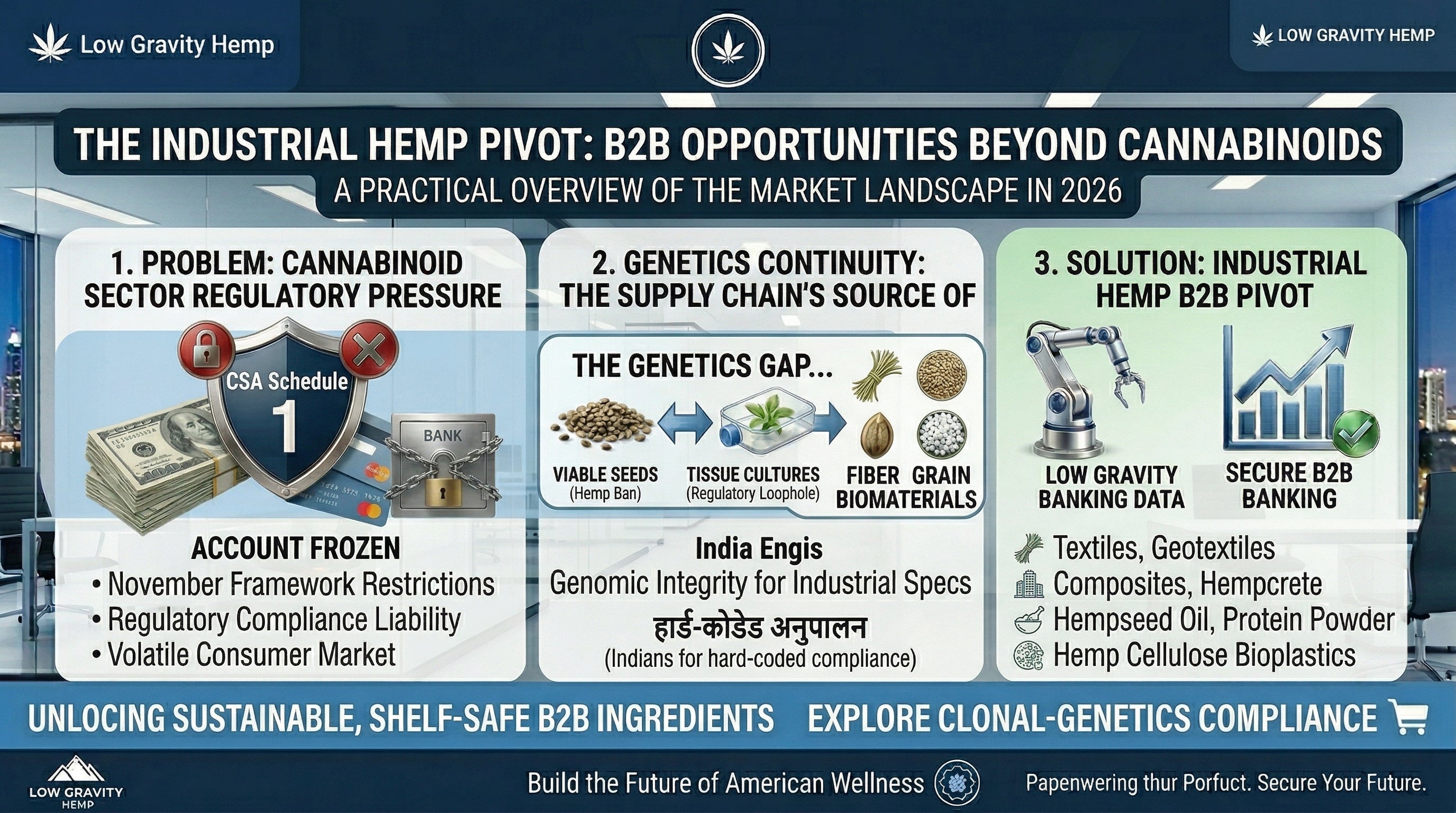The Industrial Hemp Pivot: B2B Opportunities in Fiber, Grain, and Biomaterials Beyond Cannabinoids