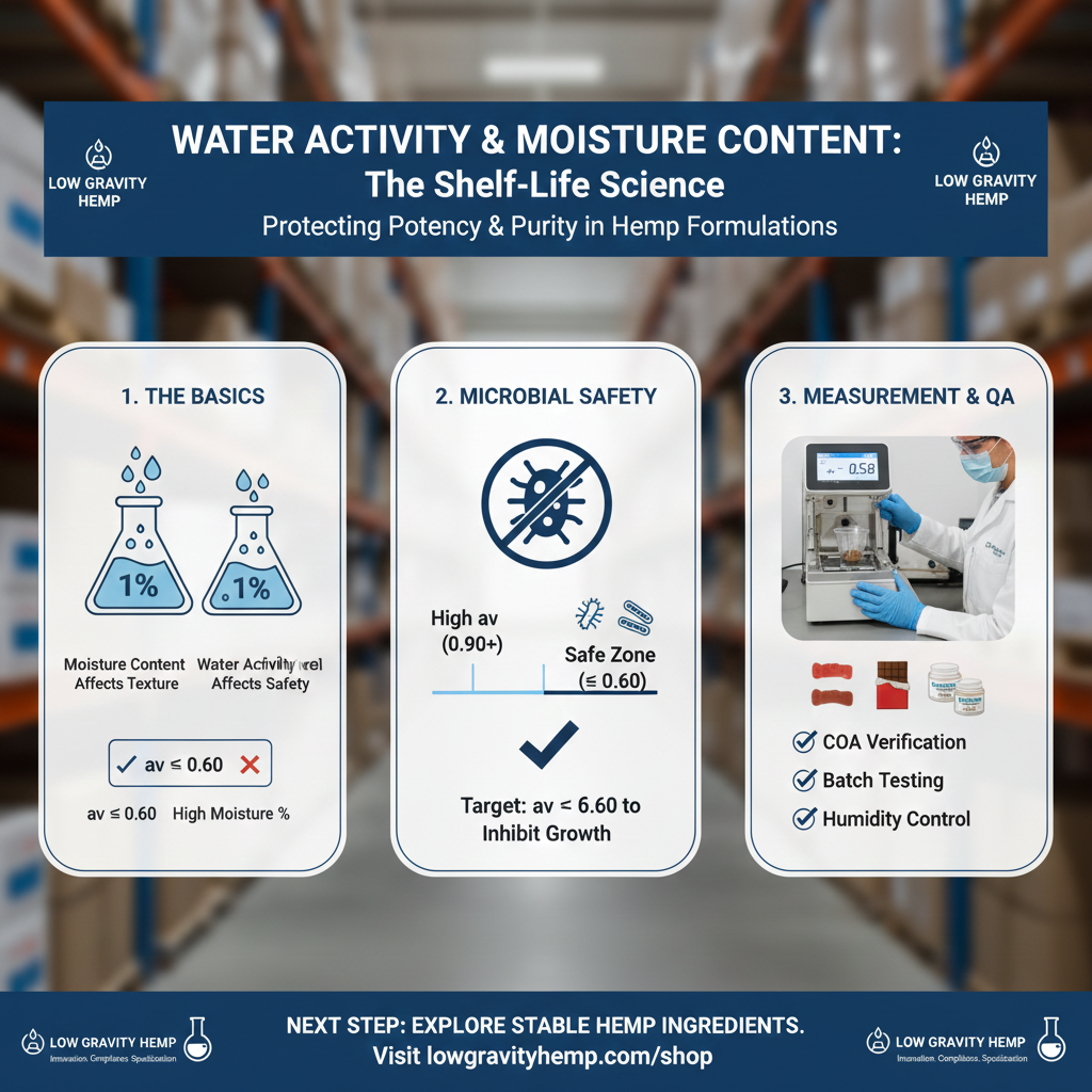 🎓 Water Activity: Controlling Moisture for Safety &amp; Shelf Stability