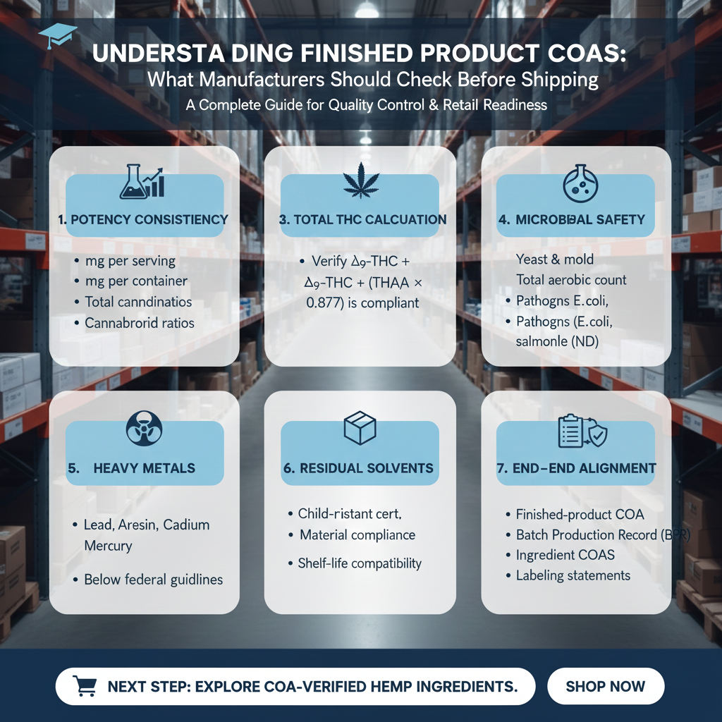 🎓 Understanding Finished Product COAs: What Manufacturers Should Check Before Shipping