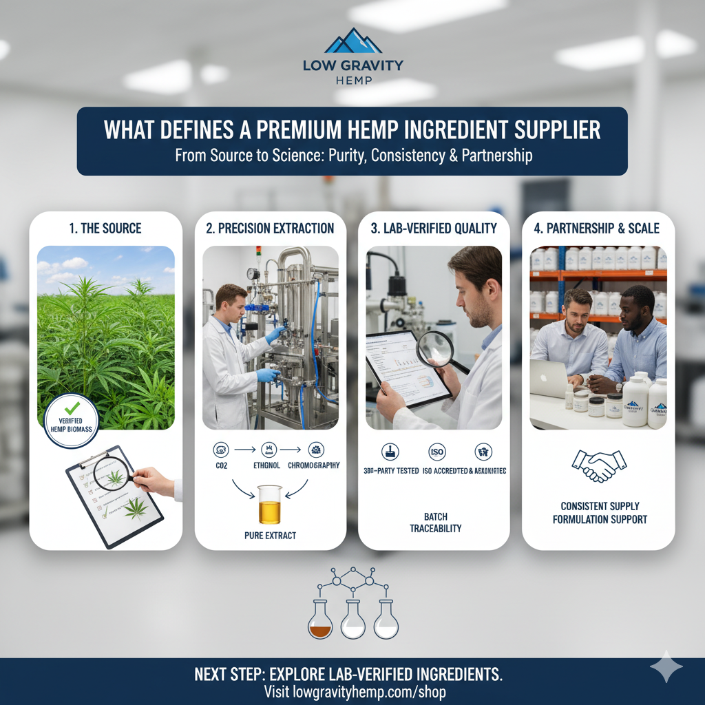 From Extraction to Experience: What Defines a Premium Hemp Ingredient Supplier