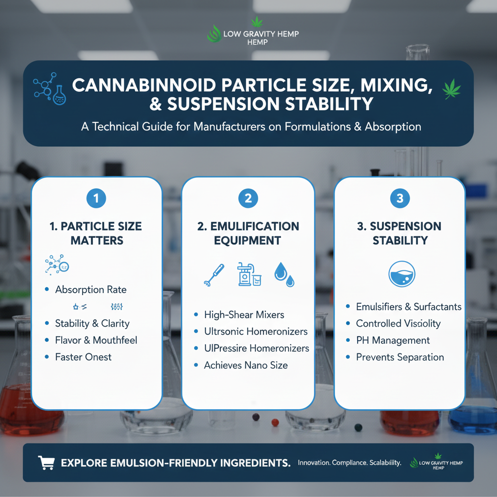 🎓 Cannabinoid Particle Size, Mixing, and Suspension Stability: A Technical Guide for Manufacturers