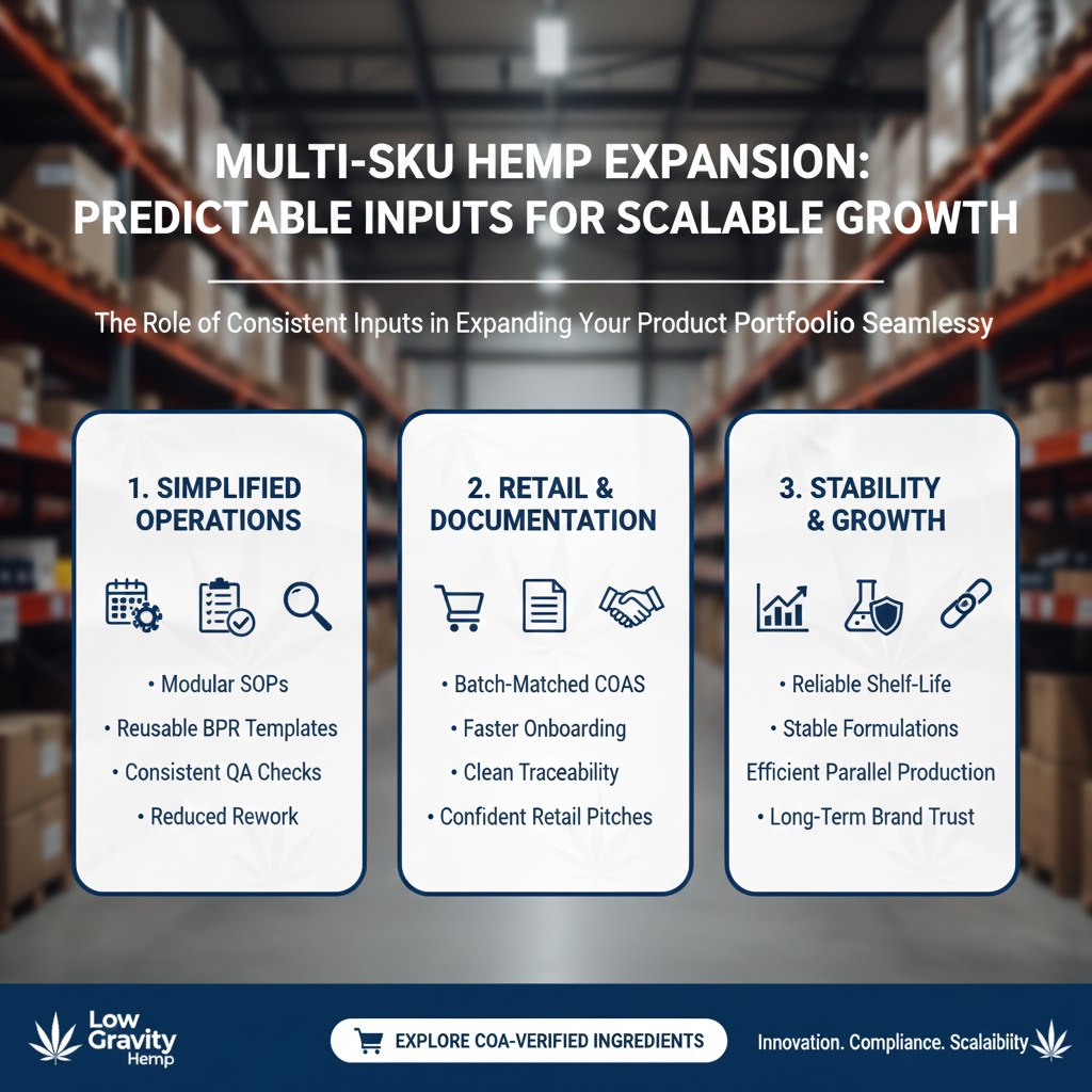📦 Predictable Inputs and Multi-SKU Expansion: How Hemp Brands Scale Without Breaking Their Systems