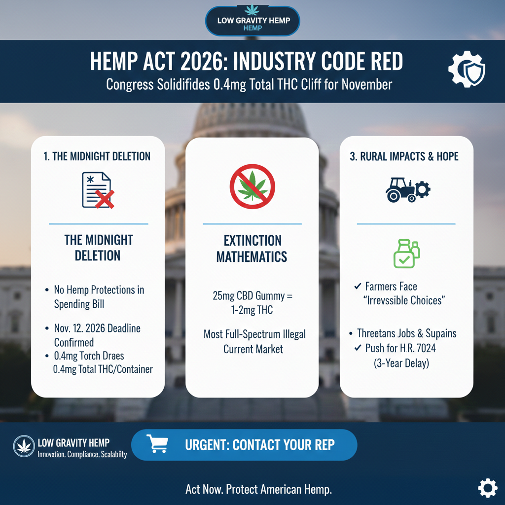 The 0.4mg Cliff: Why the New Spending Bill is a "Code Red" for the Industry