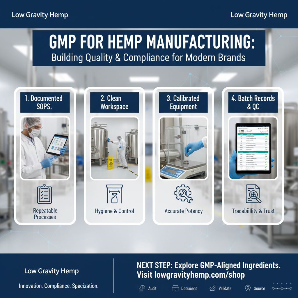 🌿 GMP for Hemp: Implementing Pharmaceutical-Grade Practices for Modern Manufacturing