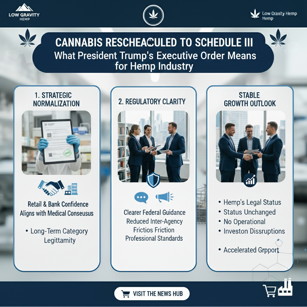 📰 Cannabis Rescheduled to Schedule III: What President Trump’s Executive Order Really Means for the Hemp Industry