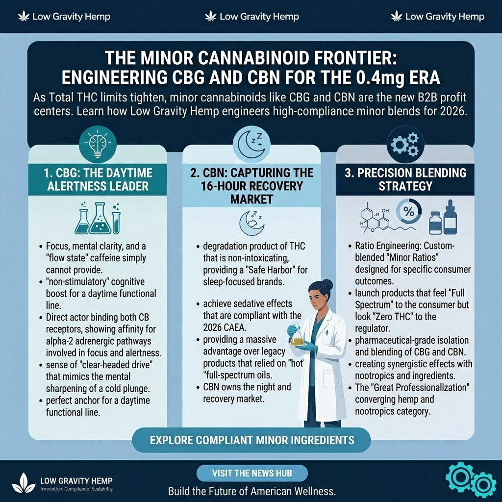The Minor Cannabinoid Frontier: Engineering CBG and CBN for the 0.4mg Era