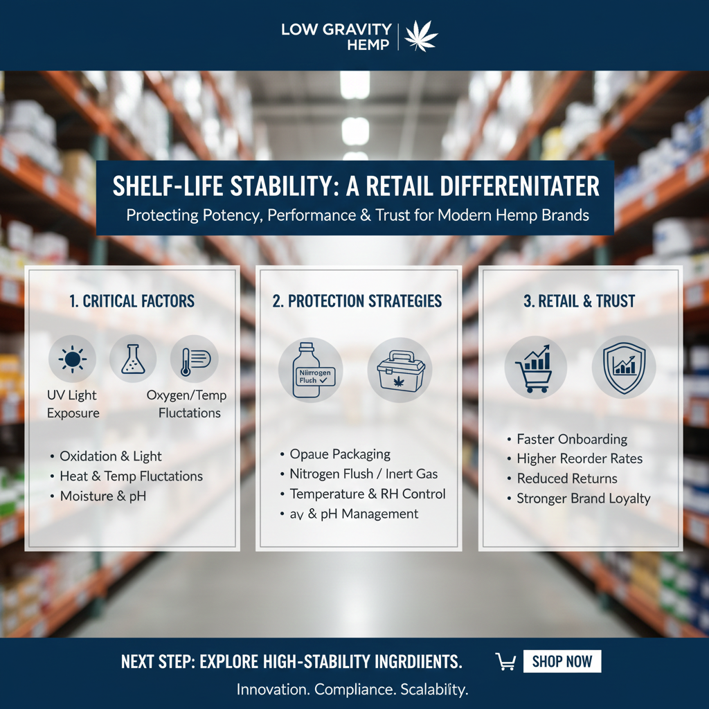 🧪 Why Shelf-Life Stability Is a Retail Differentiator in Hemp Manufacturing