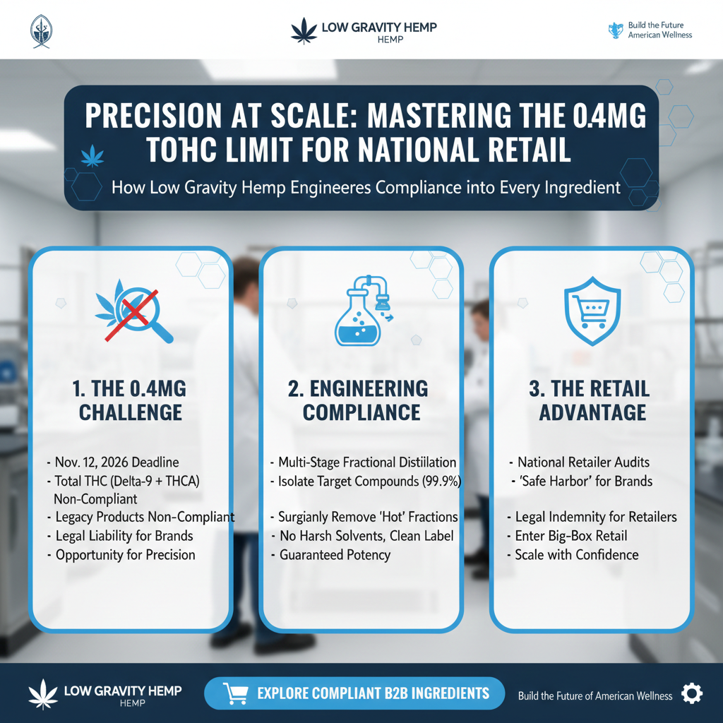 Precision at Scale: Mastering the 0.4mg Total THC Limit for National Retail