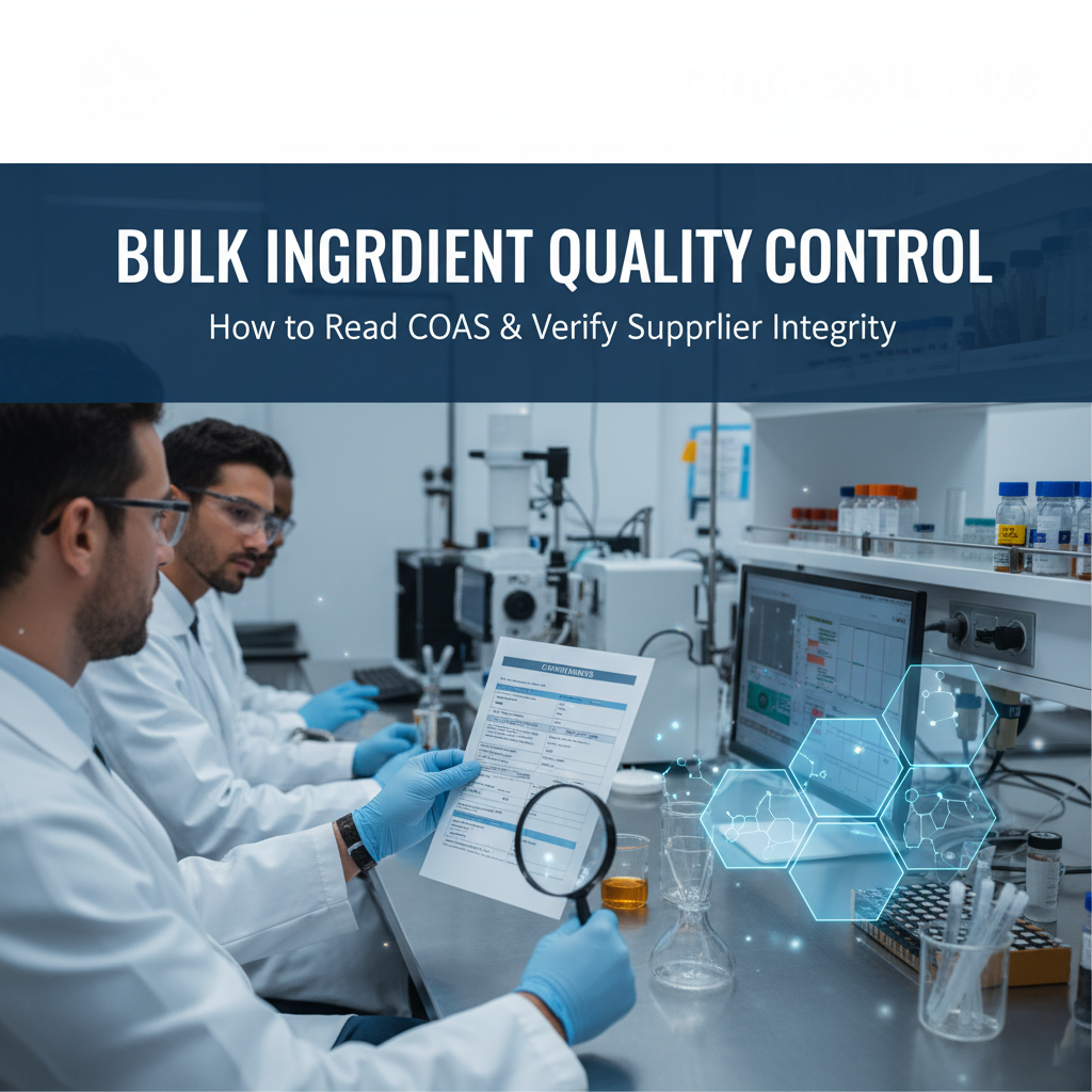 Bulk Ingredient Quality Control: How to Read COAs and Verify Supplier Integrity