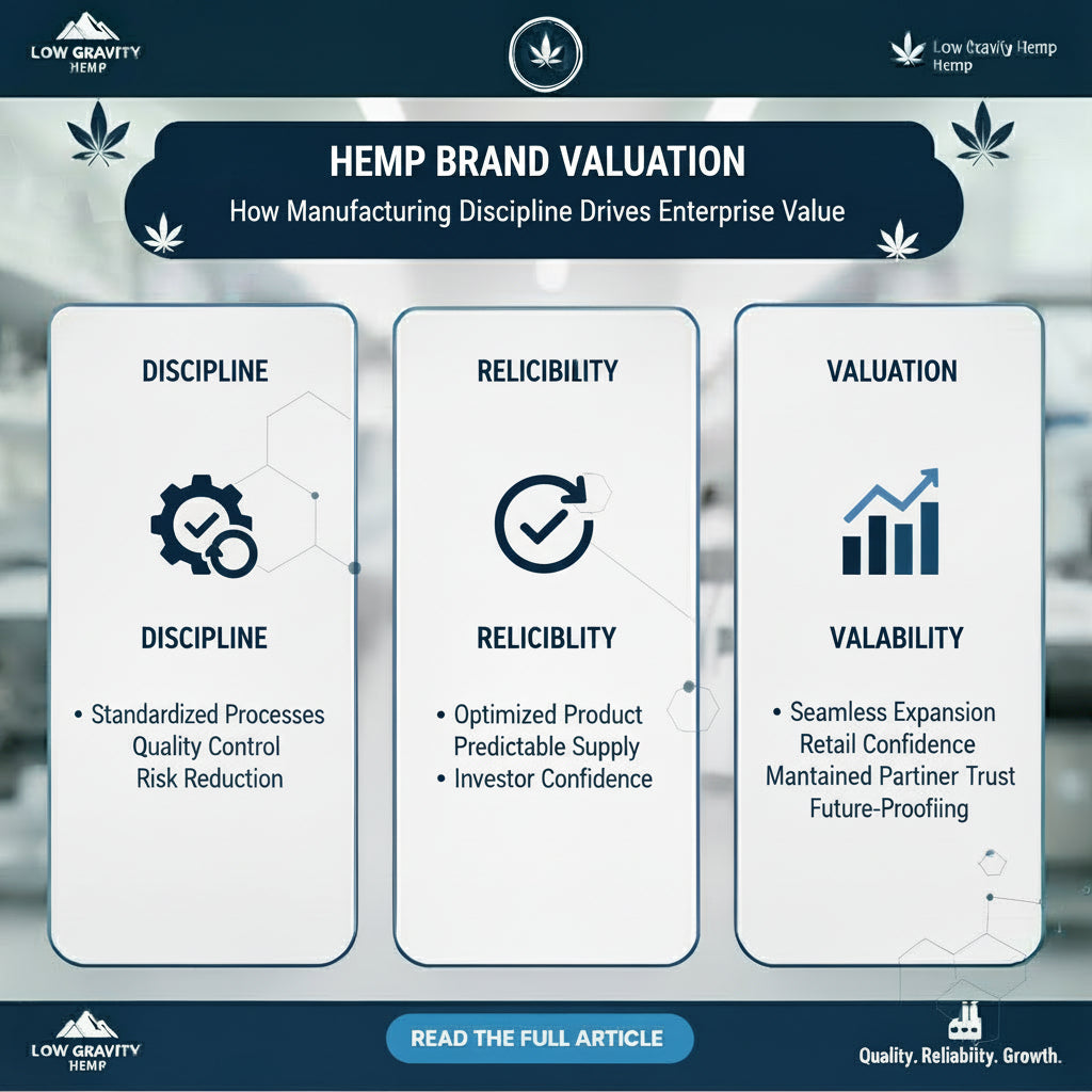 💼 How Manufacturing Discipline Impacts Brand Valuation in the Hemp Industry