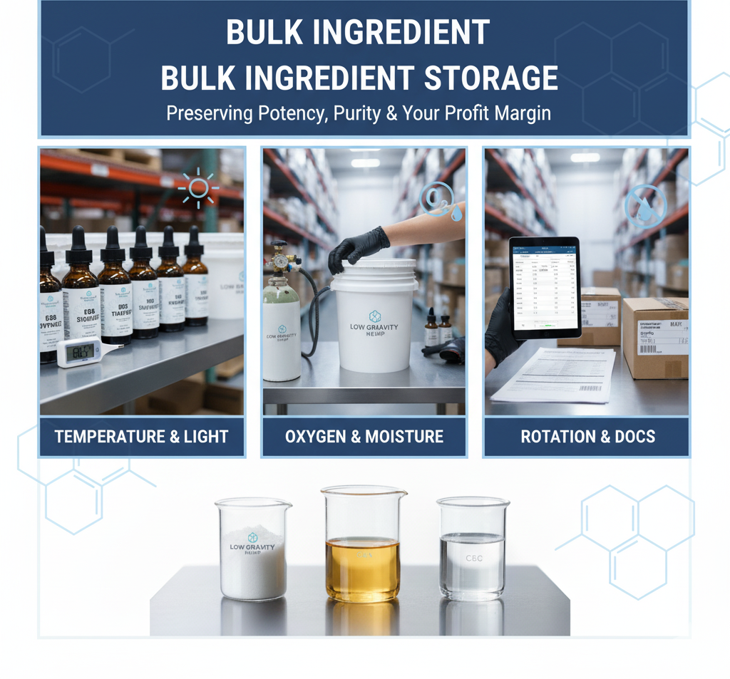Storage & Handling SOP for Bulk Hemp Ingredients (Distillates & Isolates)