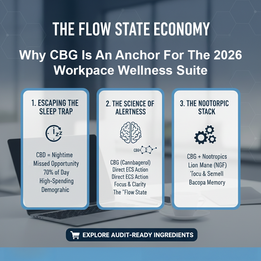 The Flow State Economy: Why CBG is the Anchor of the 2026 Workplace Wellness Suite