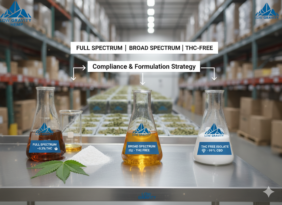 Broad Spectrum, Full Spectrum, or THC-Free? Understanding Compliance and Formulation Strategy
