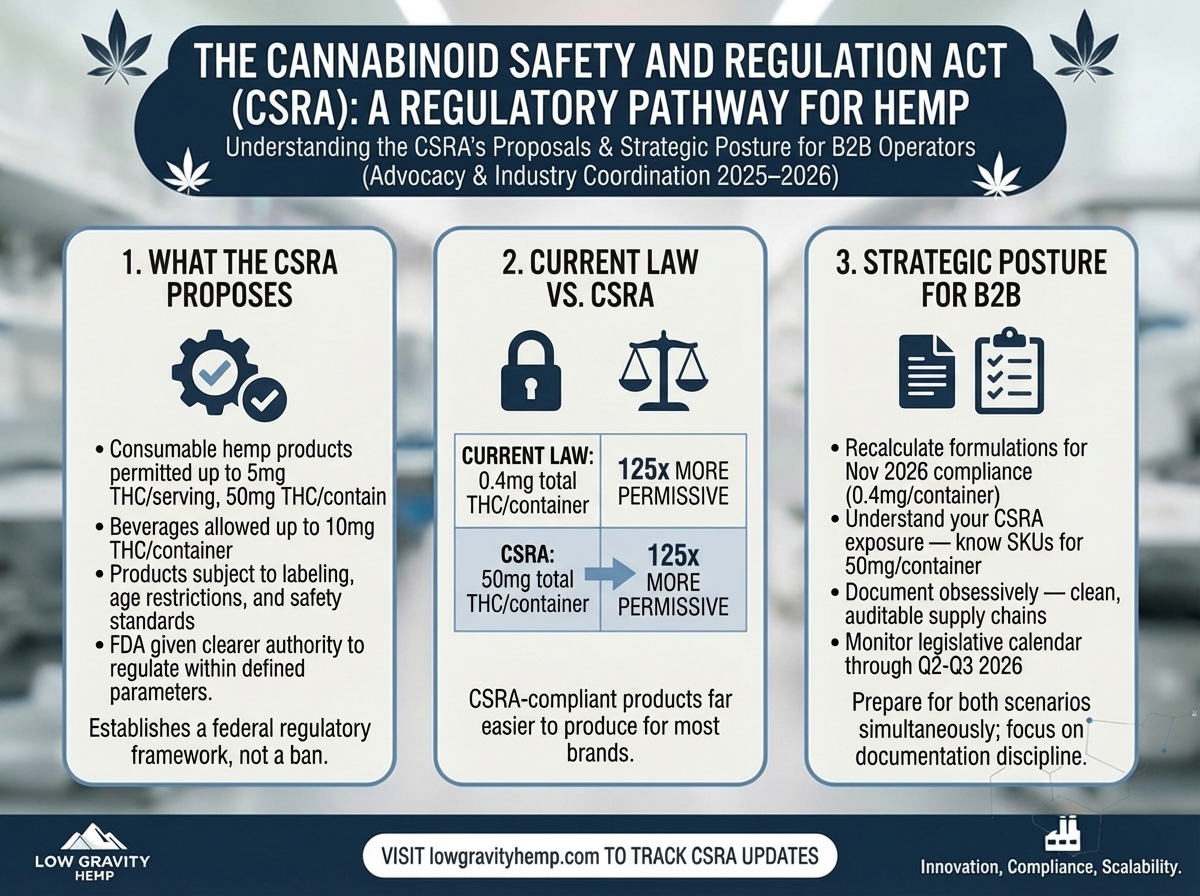 The Cannabinoid Safety and Regulation Act: The Legislative Path That Could Preserve the Hemp Market