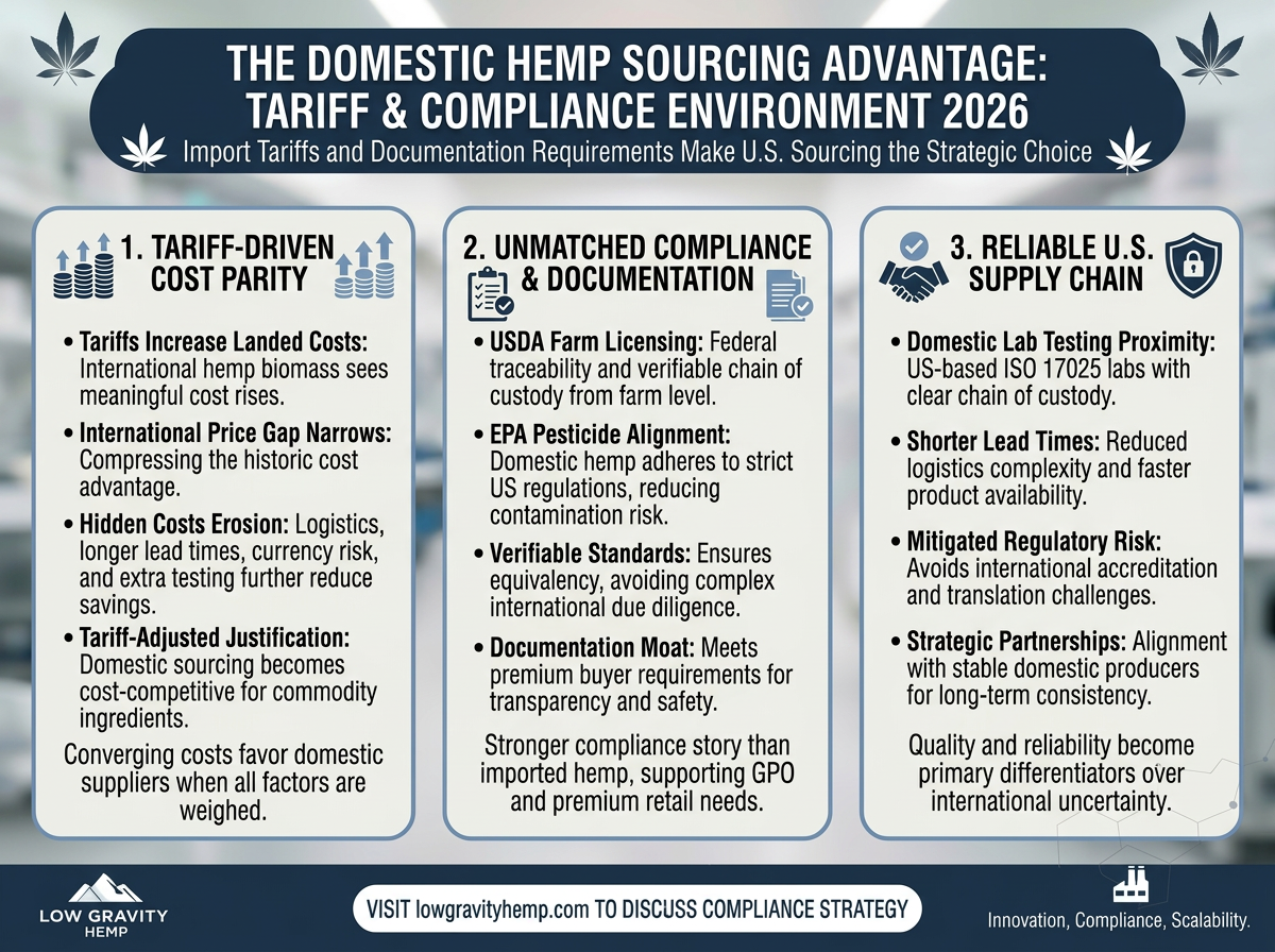 The Domestic Hemp Sourcing Advantage in a Tariff and Compliance Environment