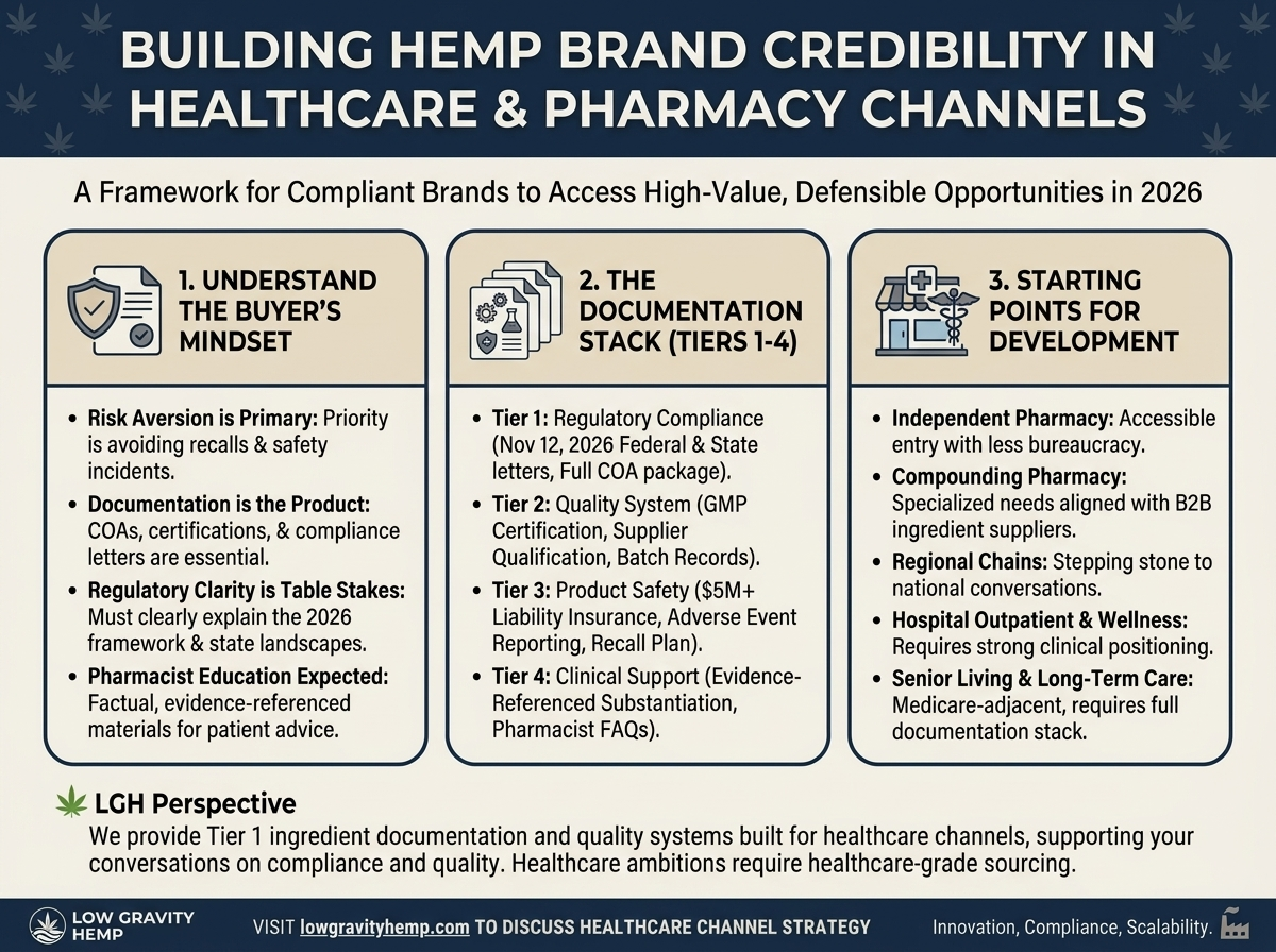 Building Hemp Brand Credibility in Healthcare and Pharmacy Channels