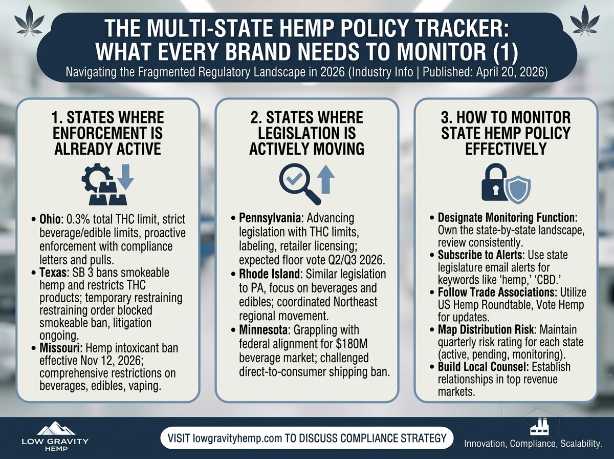 The Multi-State Hemp Policy Tracker: What Every Brand Needs to Monitor