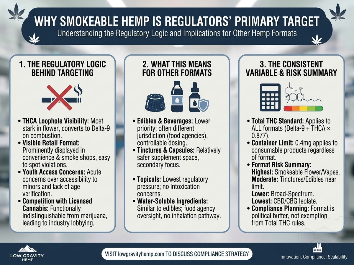 Why Smokeable Hemp Is Regulators’ Primary Target — And What It Means for Other Formats