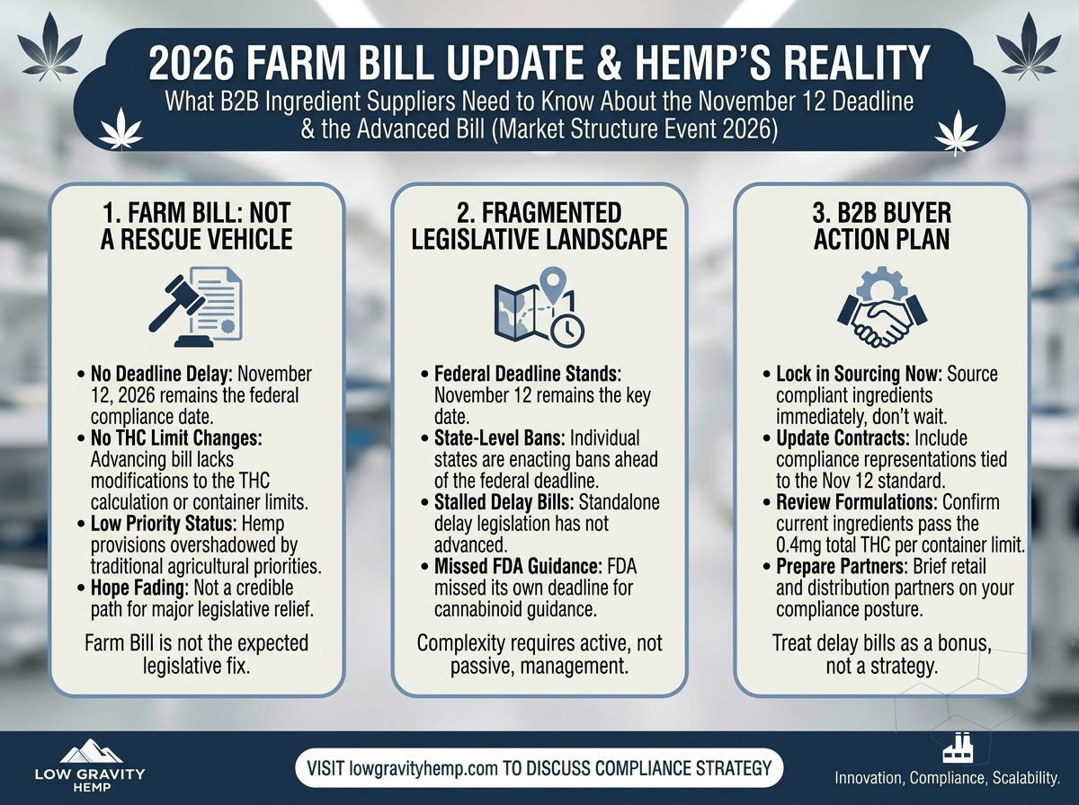 2026 Farm Bill Update: What Hemp Suppliers Need to Know Right Now
