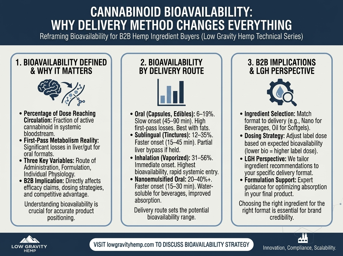 Cannabinoid Bioavailability: Why Delivery Method Changes Everything