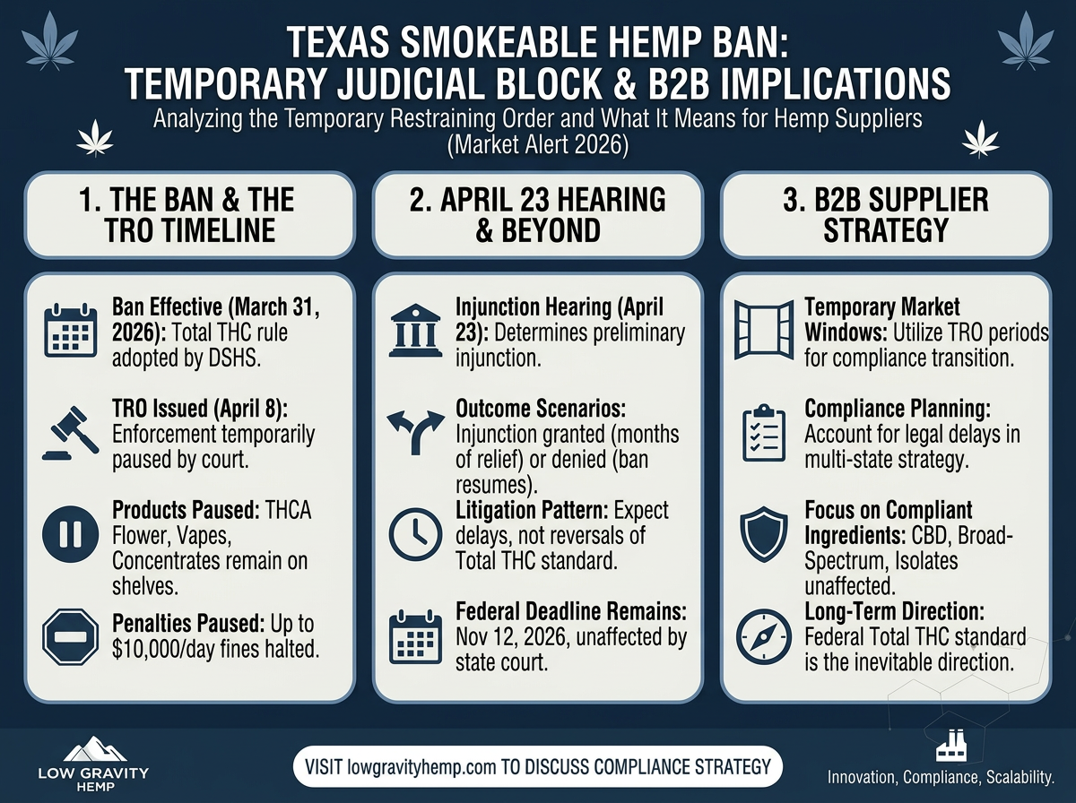 Texas Judge Temporarily Blocks Smokeable Hemp Ban