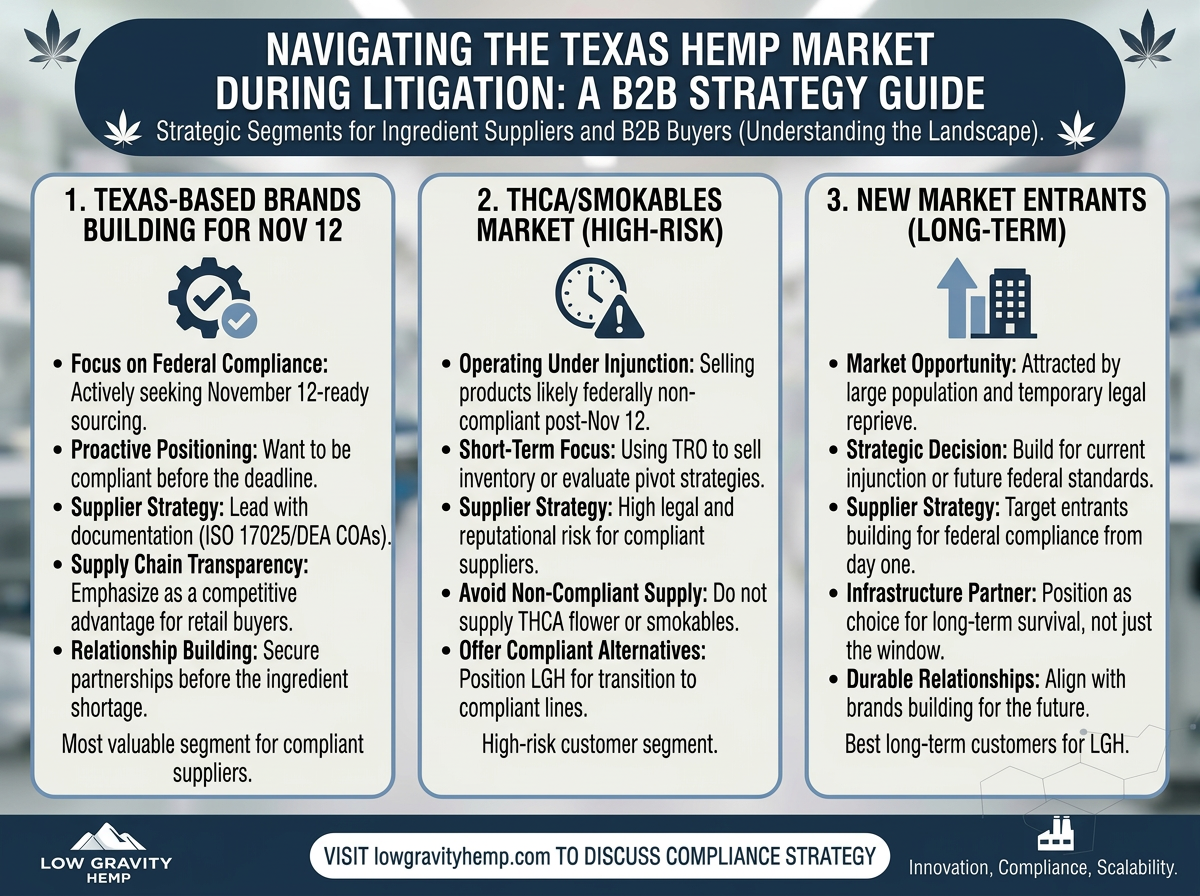 Navigating the Texas Hemp Market During Litigation: A B2B Strategy Guide for Ingredient Suppliers