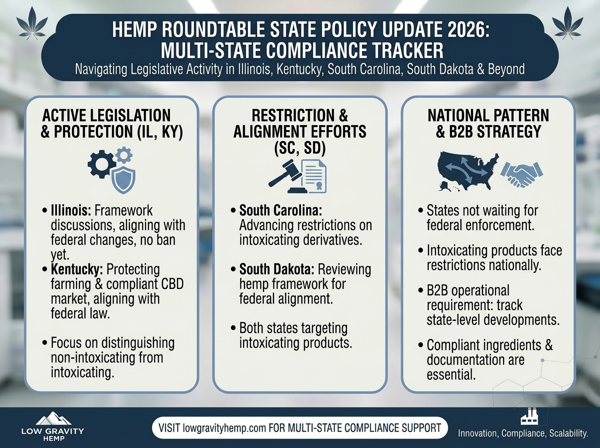 Hemp Roundtable State Policy Update: Illinois, Kentucky, South Carolina, South Dakota