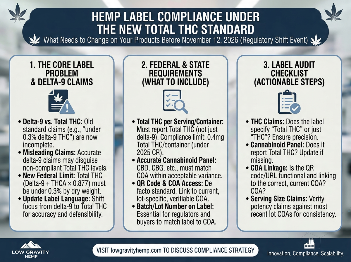 Hemp Label Compliance Under the New Total THC Standard: What Needs to Change on Your Products