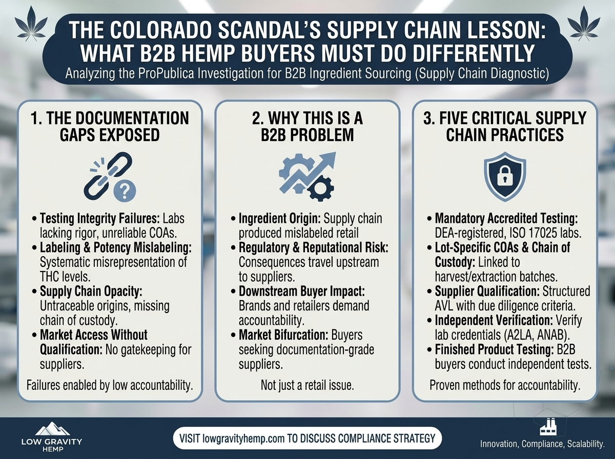 The Colorado Scandal's Supply Chain Lesson: What B2B Hemp Buyers Must Do Differently Now
