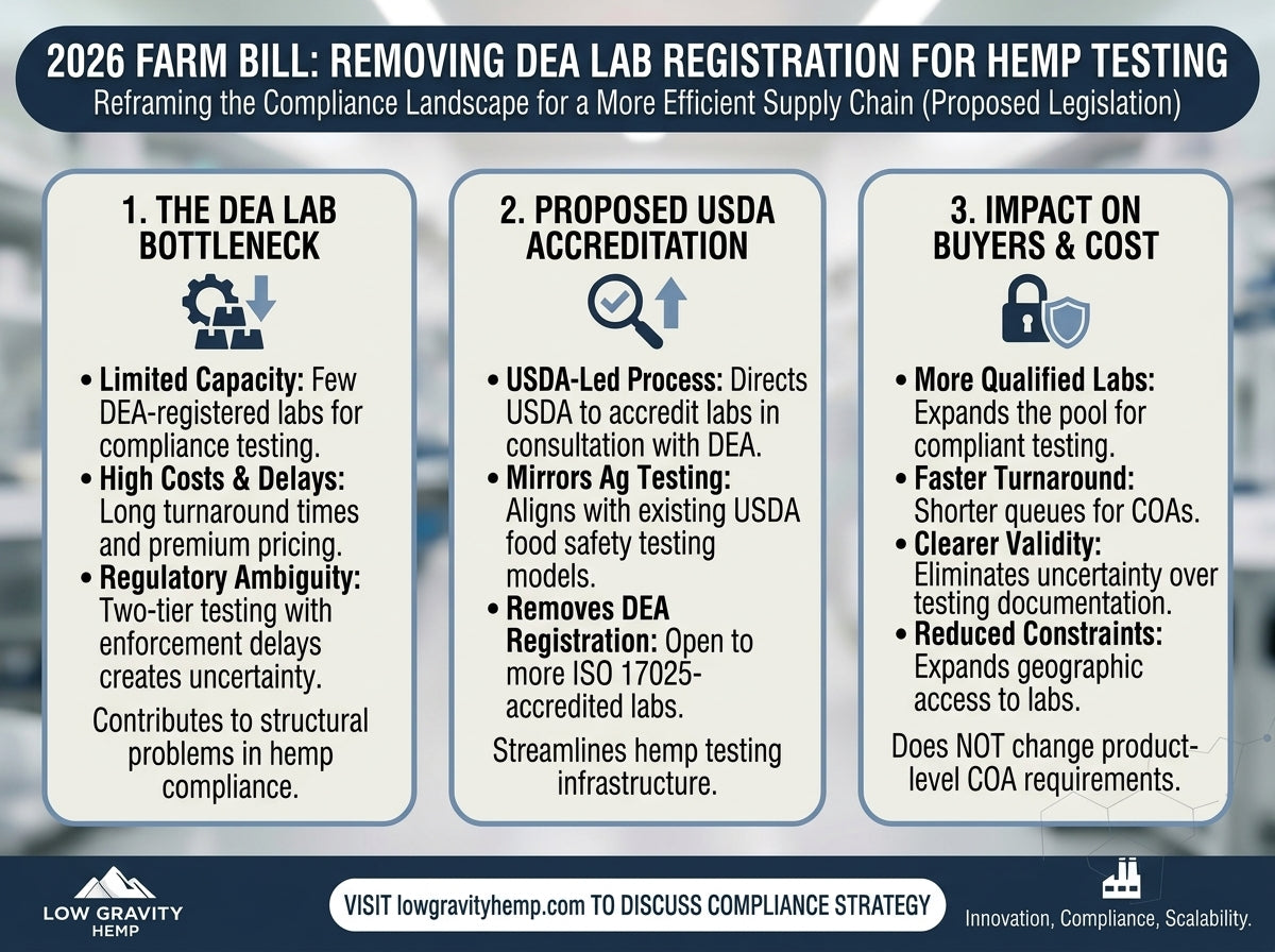 2026 Farm Bill Would Remove DEA Lab Registration Requirement for Hemp Testing