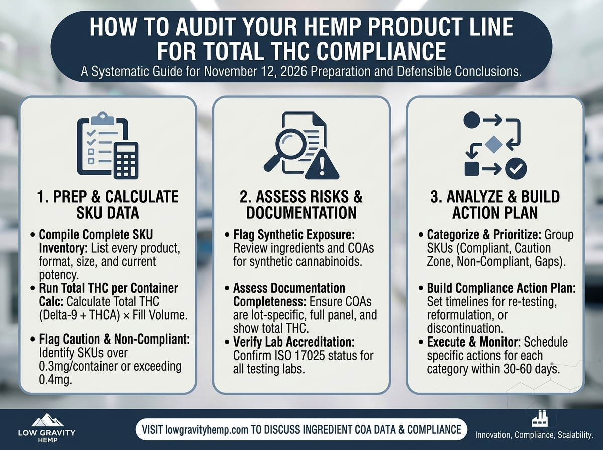 How to Audit Your Hemp Product Line for Total THC Compliance: A Step-by-Step Guide