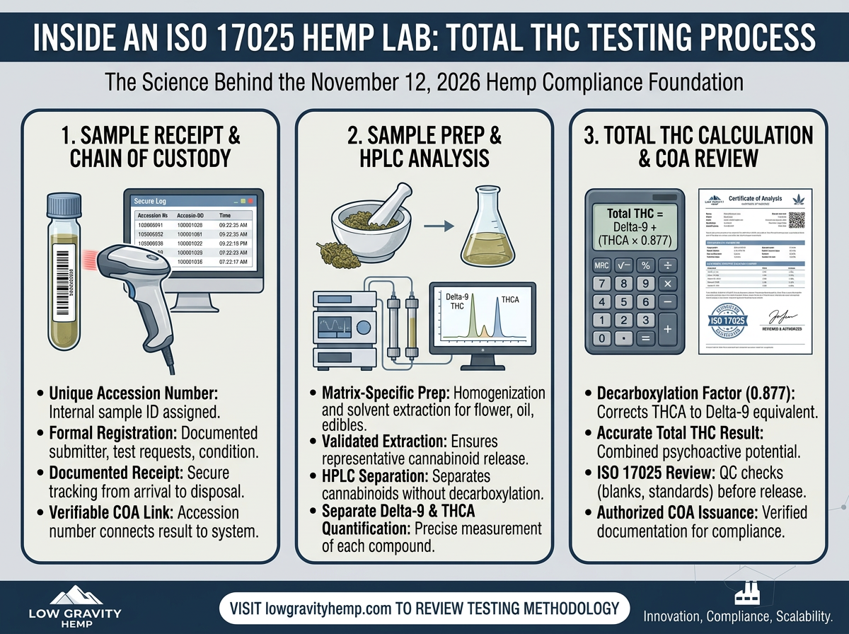 What Total THC Testing Actually Looks Like Inside an ISO 17025 Hemp Lab