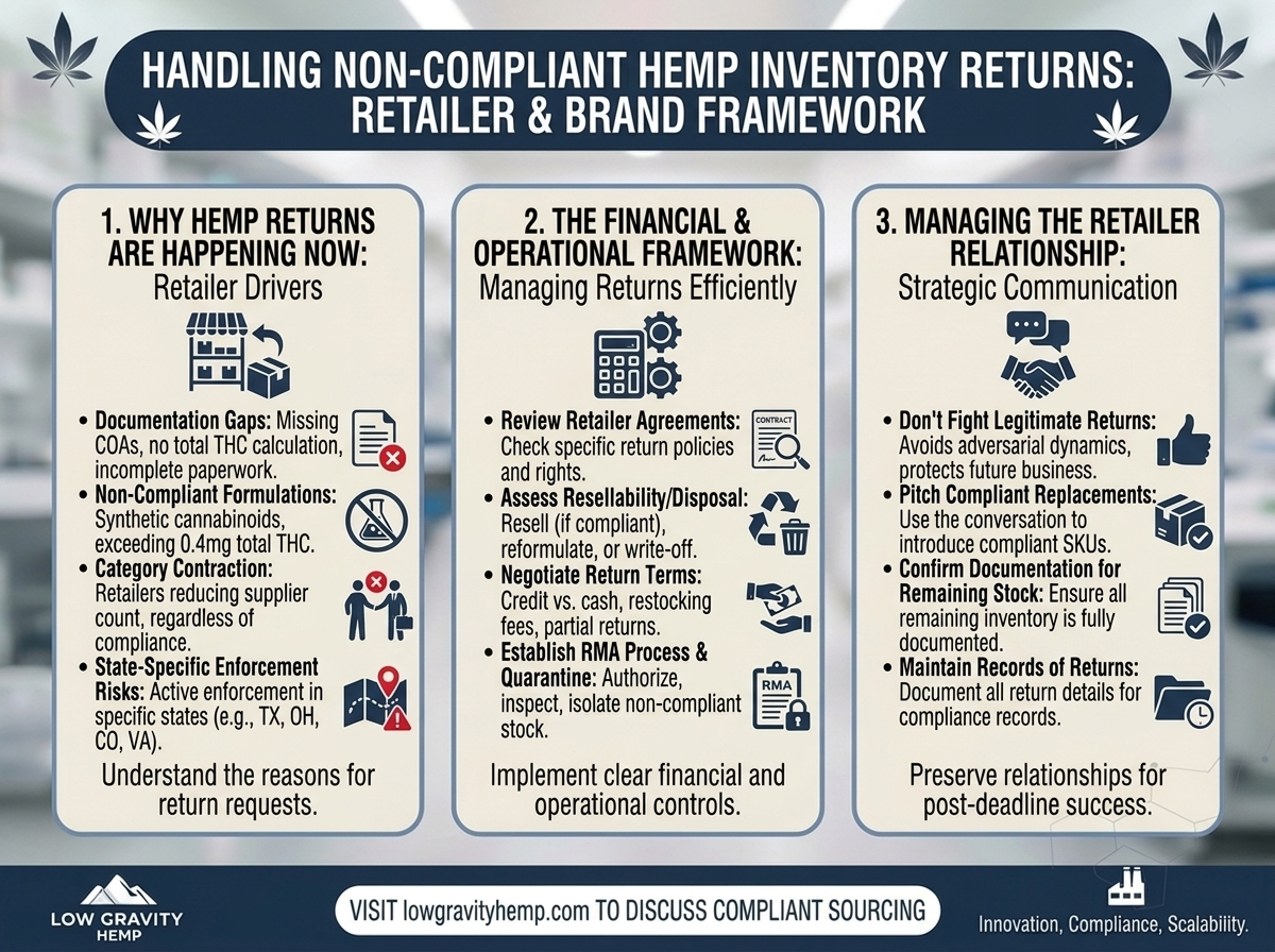 How to Handle Non-Compliant Hemp Inventory Returns from Retailers: A Practical Guide