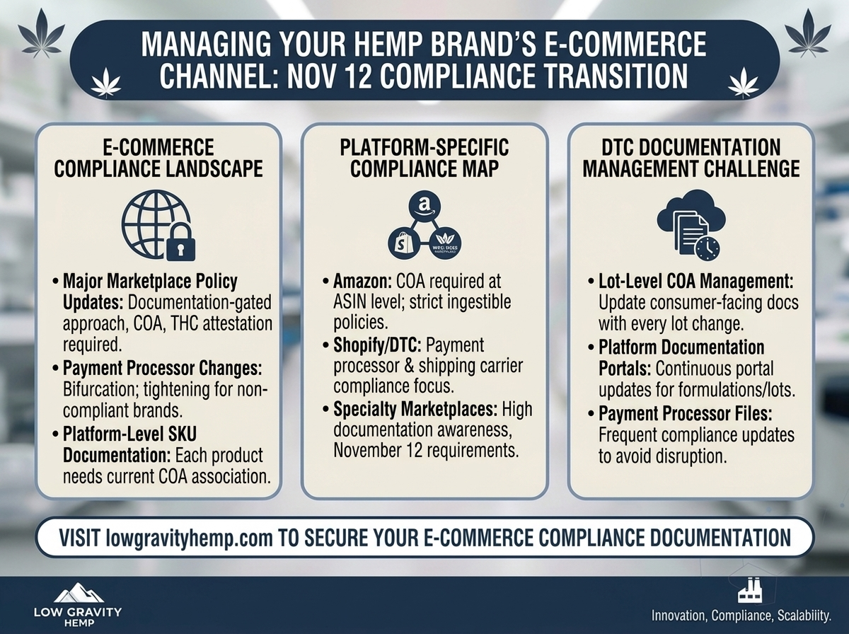 Managing Your Hemp Brand's E-Commerce Channel Through the November 12 Compliance Transition