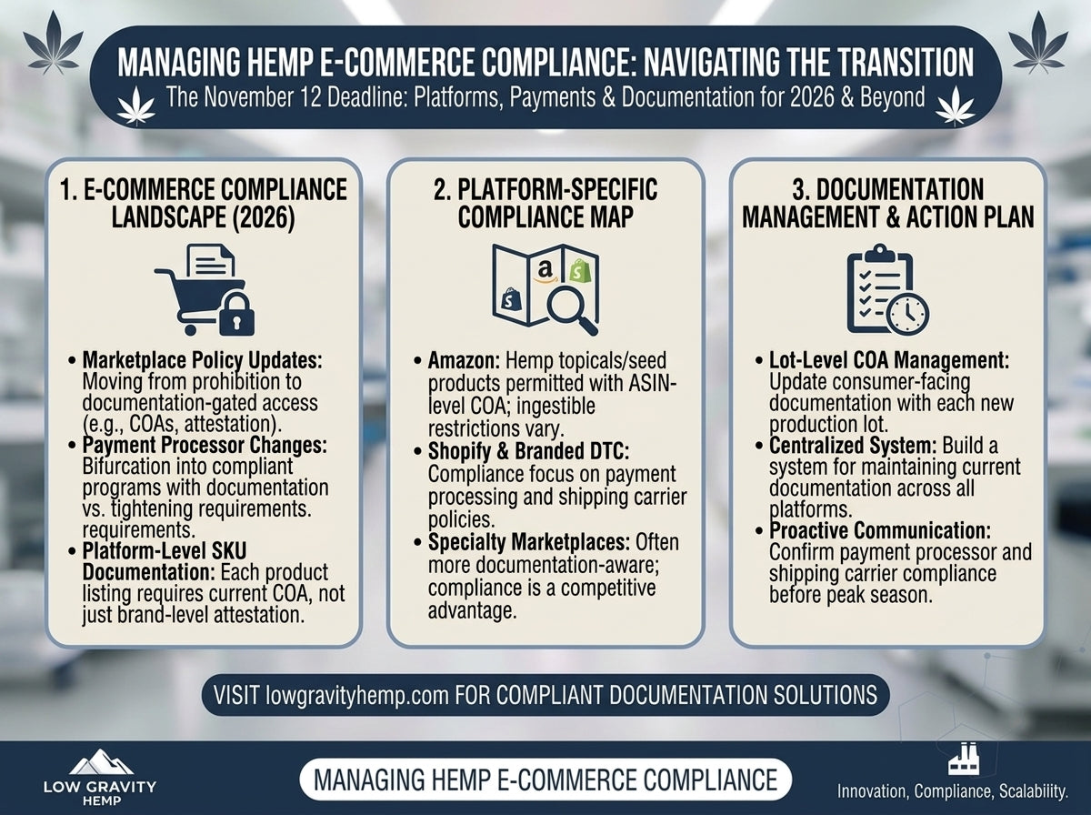 Managing Your Hemp Brand's E-Commerce Channel Through the November 12 Compliance Transition