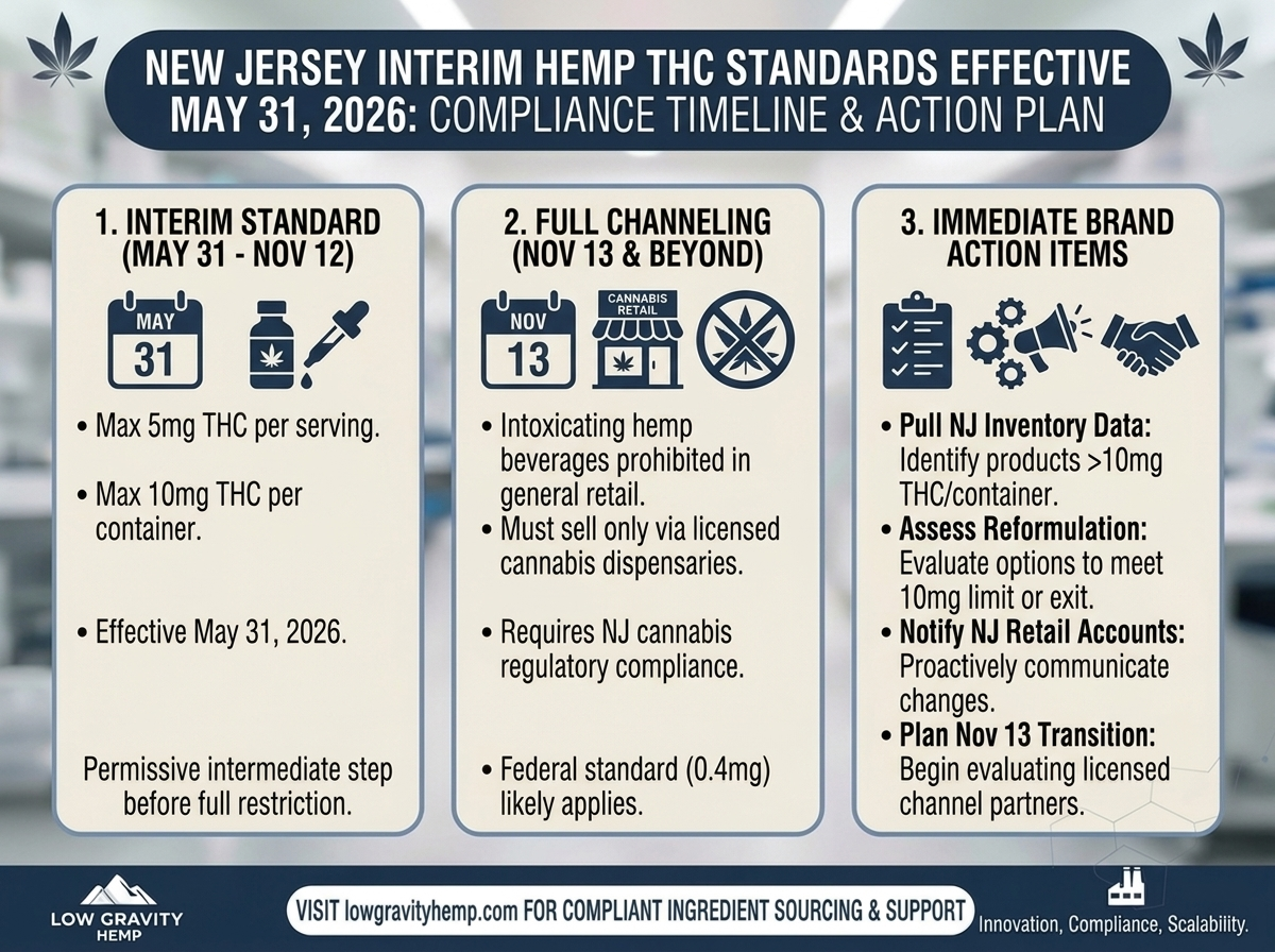 New Jersey Sets Interim Hemp THC Standards Effective May 31: What Brands Need to Know
