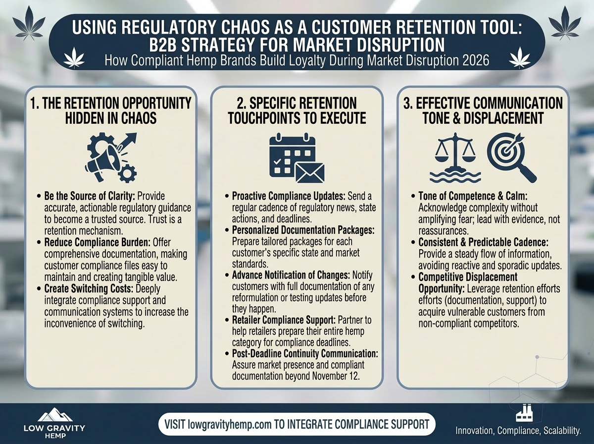 Using Regulatory Chaos as a Customer Retention Tool: How Compliant Hemp Brands Build Loyalty During Market Disruption