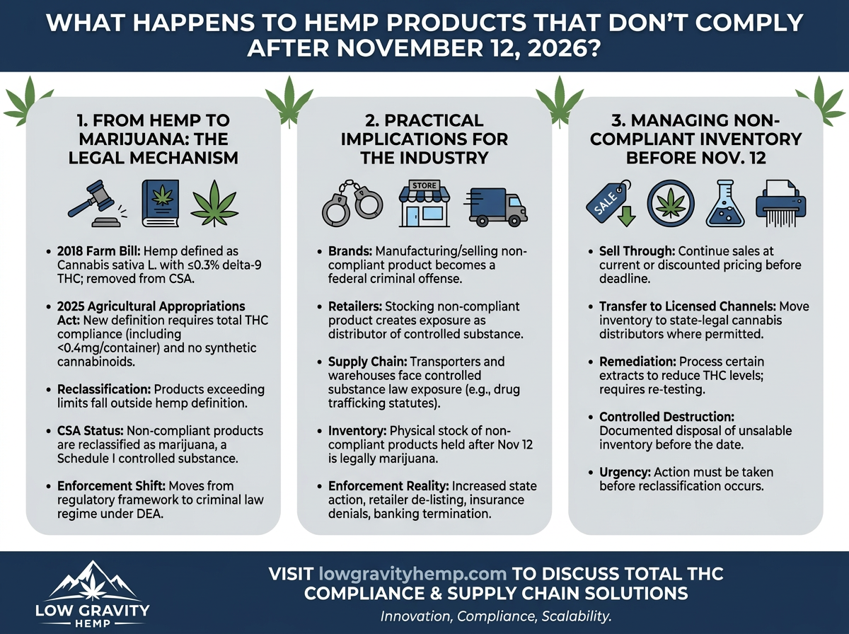 What Happens to Hemp Products That Don’t Comply After November 12, 2026?