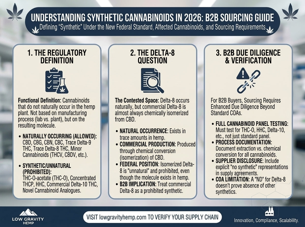 What “Synthetic Cannabinoids” Actually Means Under the New Federal Standard — and Why It Matters for B2B Sourcing