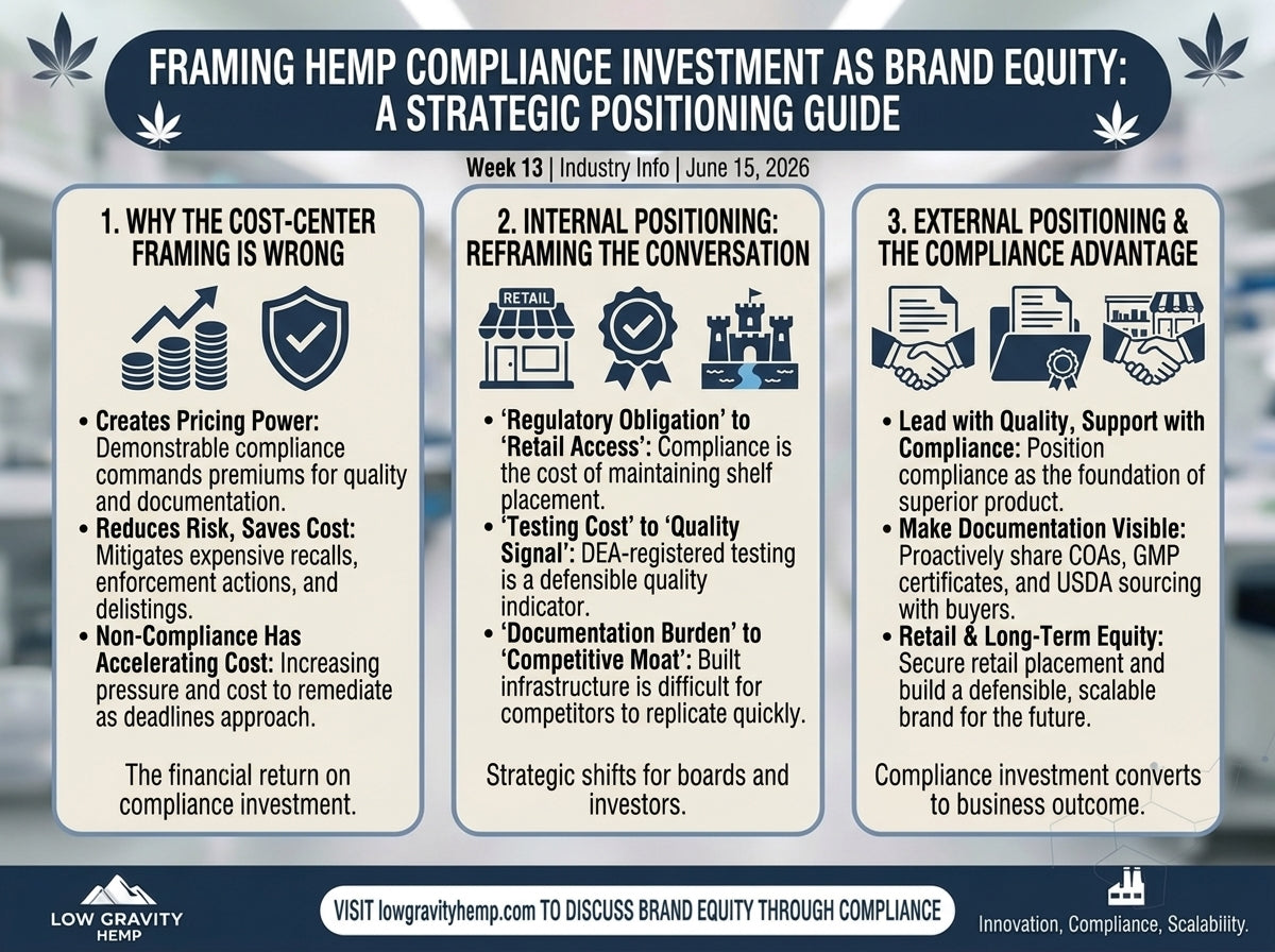 Framing Hemp Compliance Investment as Brand Equity: A Strategic Positioning Guide